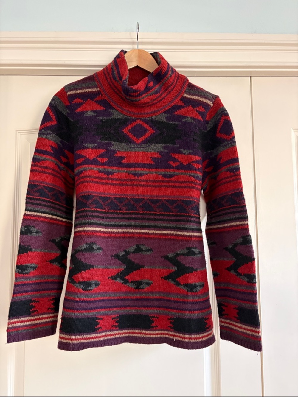 LAUREN RALPH LAUREN AZTEC SWEATER WOMANS  XL